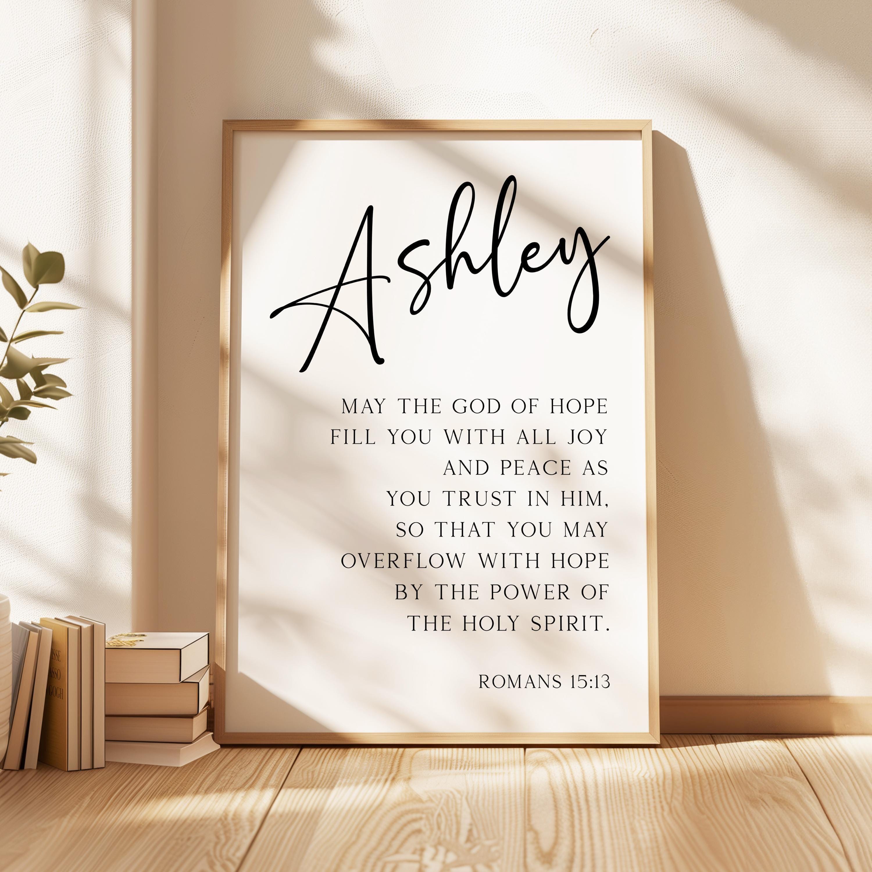 May the God of Hope,  Romans 15:13,  Personalized Typography Art Print