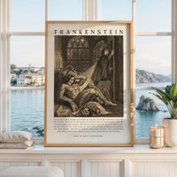 Frankenstein Quote Wall Art – Mary Shelley Print - “Oh! Be Men...” - Gothic Novel Poster Decor