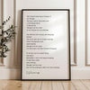 Thy Fingers Make Early Flowers of All Things. Poem by E.E. Cummings Typography Art Print (1923)