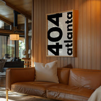 404 Atlanta Print, Area Code Wall Art, Minimalist Typography, Home Decor