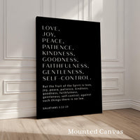 Galatians 5:22-23 Fruit of the Spirit Print, Christian Wall Art, Bible Verse Decor