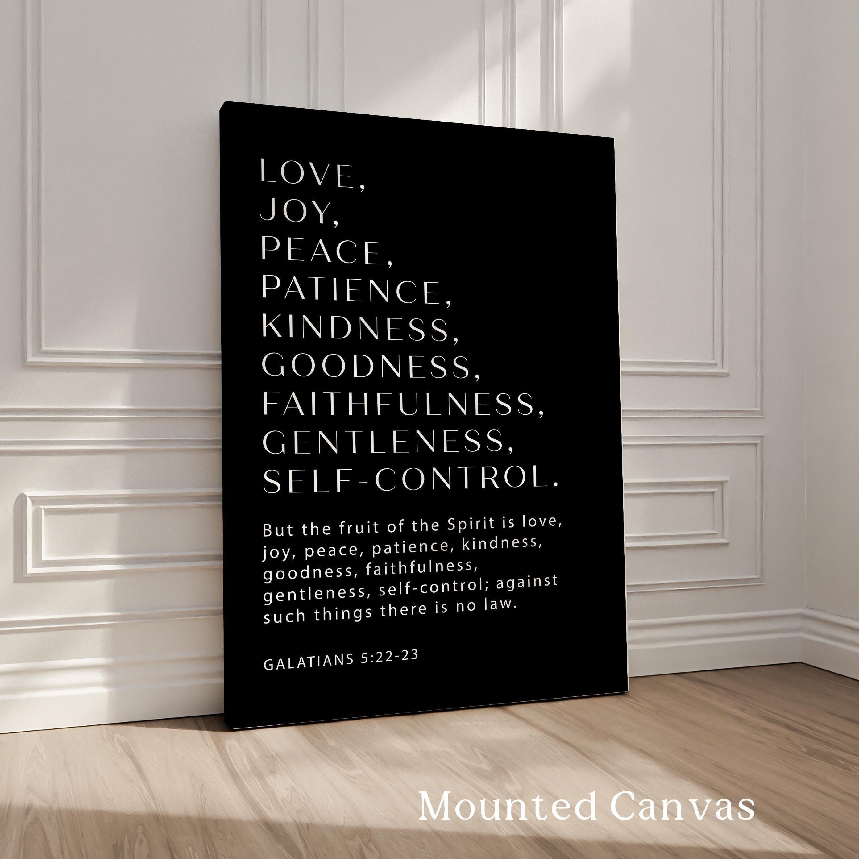 Galatians 5:22-23 Fruit of the Spirit Print, Christian Wall Art, Bible Verse Decor