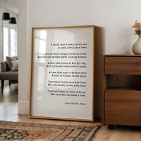 I think that I shall never see A poem lovely as a tree. • Trees by Joyce Kilmer • Typography Art Print (1913)