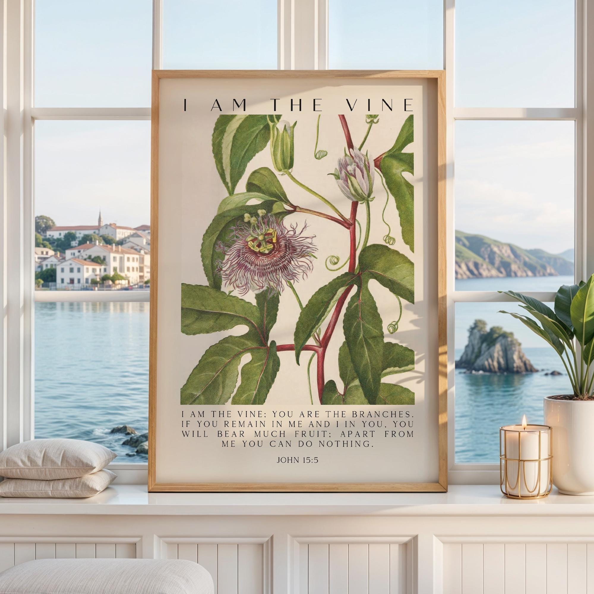I Am The Vine,  You Are the Branches,  Mary Walcott Maypop,   John 15:5,  Art Print
