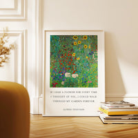 Alfred Tennyson Quote, If I Had a Flower, Romantic Flower Wall Art
