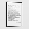 Rainer Maria Rilke Quote,  Be patient toward all that is unsolved in your heart ... Framed Canvas Art Print - Inspiration - Poetry