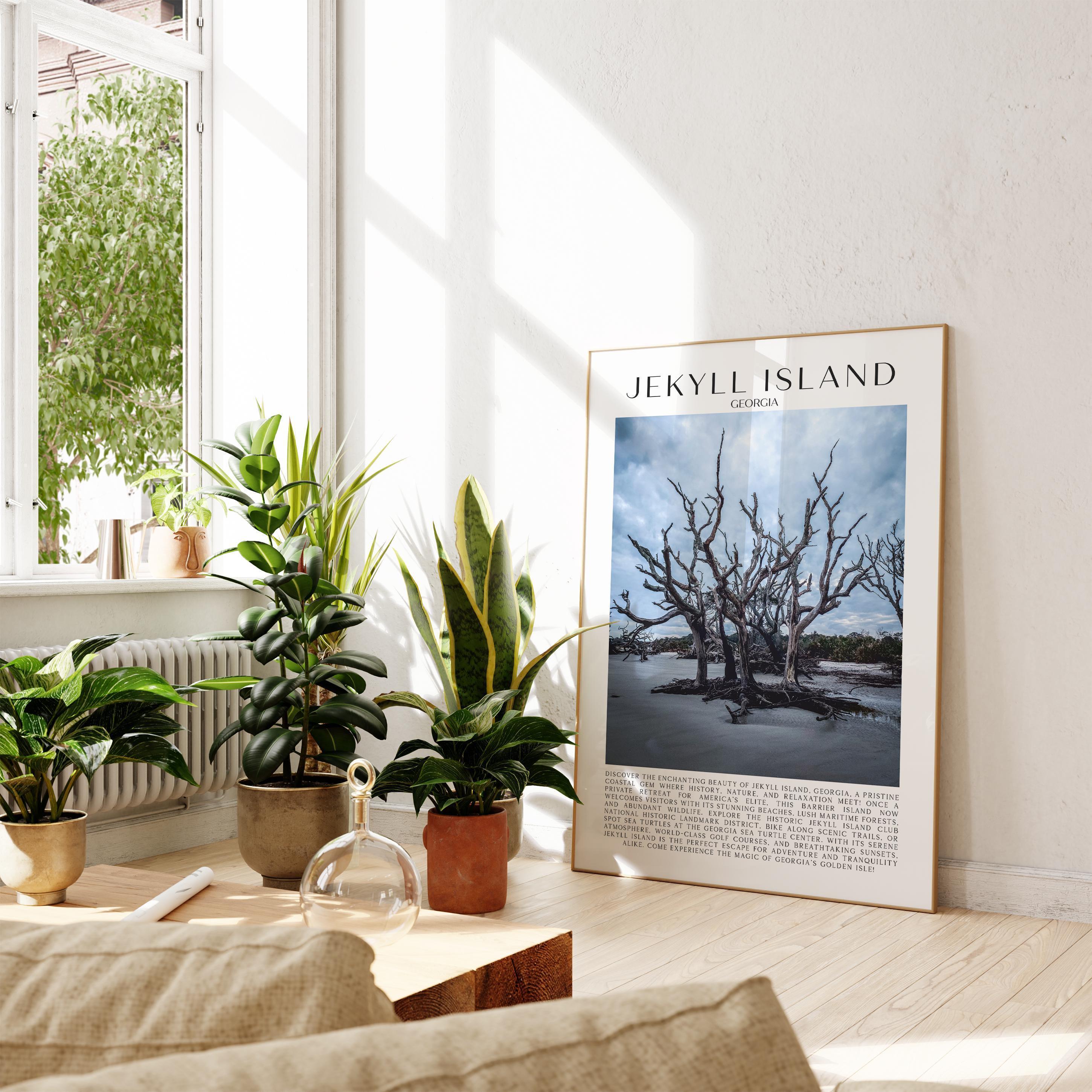 Jekyll Island, Georgia Typography Art Print,  Driftwood Beach,  Photo,  Travel