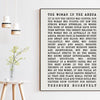 The Woman In The Arena Quote by Theodore Roosevelt,  Typography Art Print - Inspirational - Entrepreneur - Affirmation