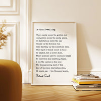 A Cliff Dwelling Poem by Robert Frost Typography Art Print,  1923