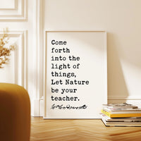William Wordsworth Quote Print, Nature Be Your Teacher Wall Art, Literary Typography Decor