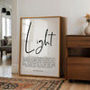 Matthew 5:14-16 Light Art Print, Christian Bible Verse Scripture