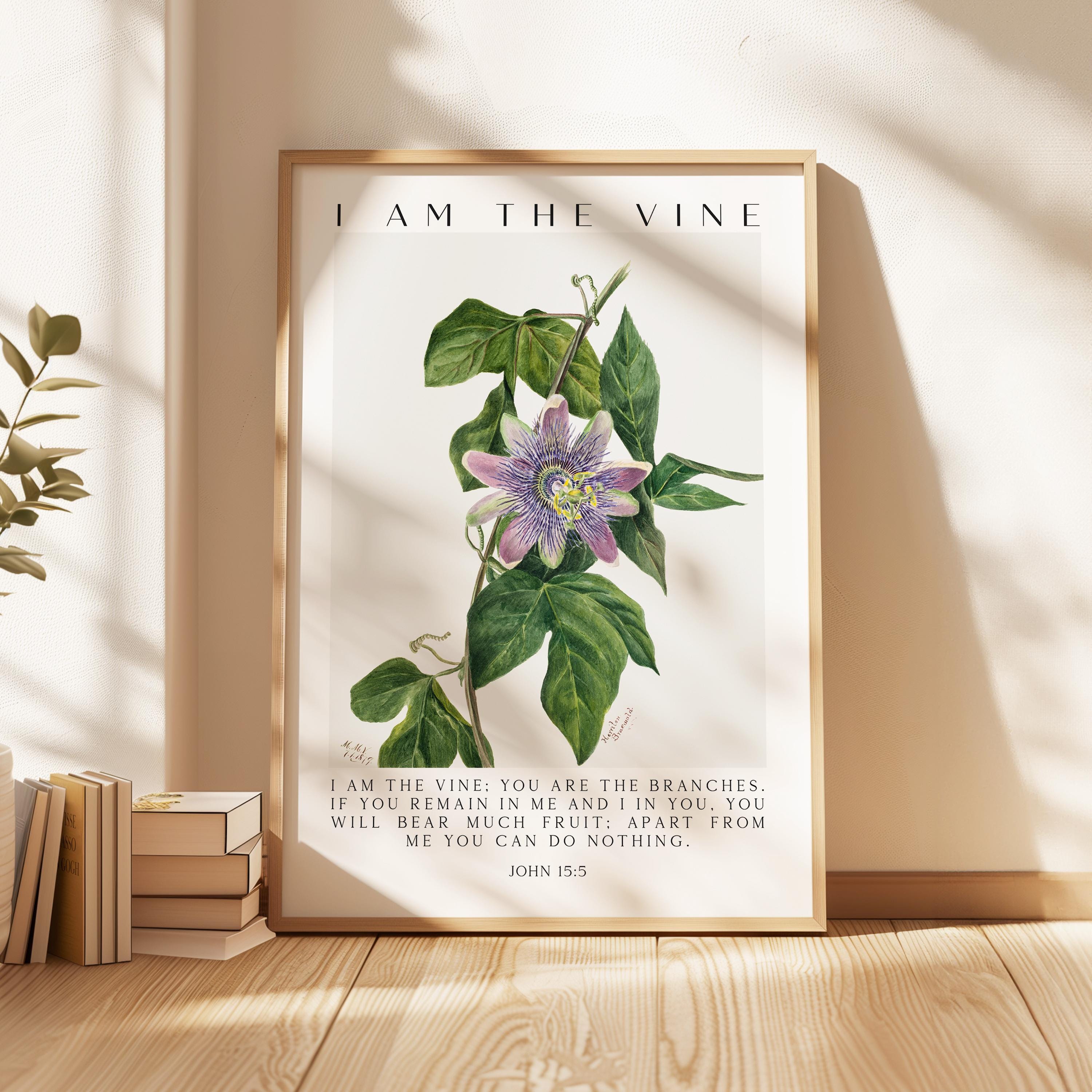 I Am The Vine • You Are the Branches • Mary Walcott Maypop •  John 15:5 • Art Print