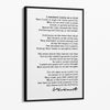 I Wandered Lonely as a Cloud Poem by William Wordsworth Framed Canvas Art (1804)