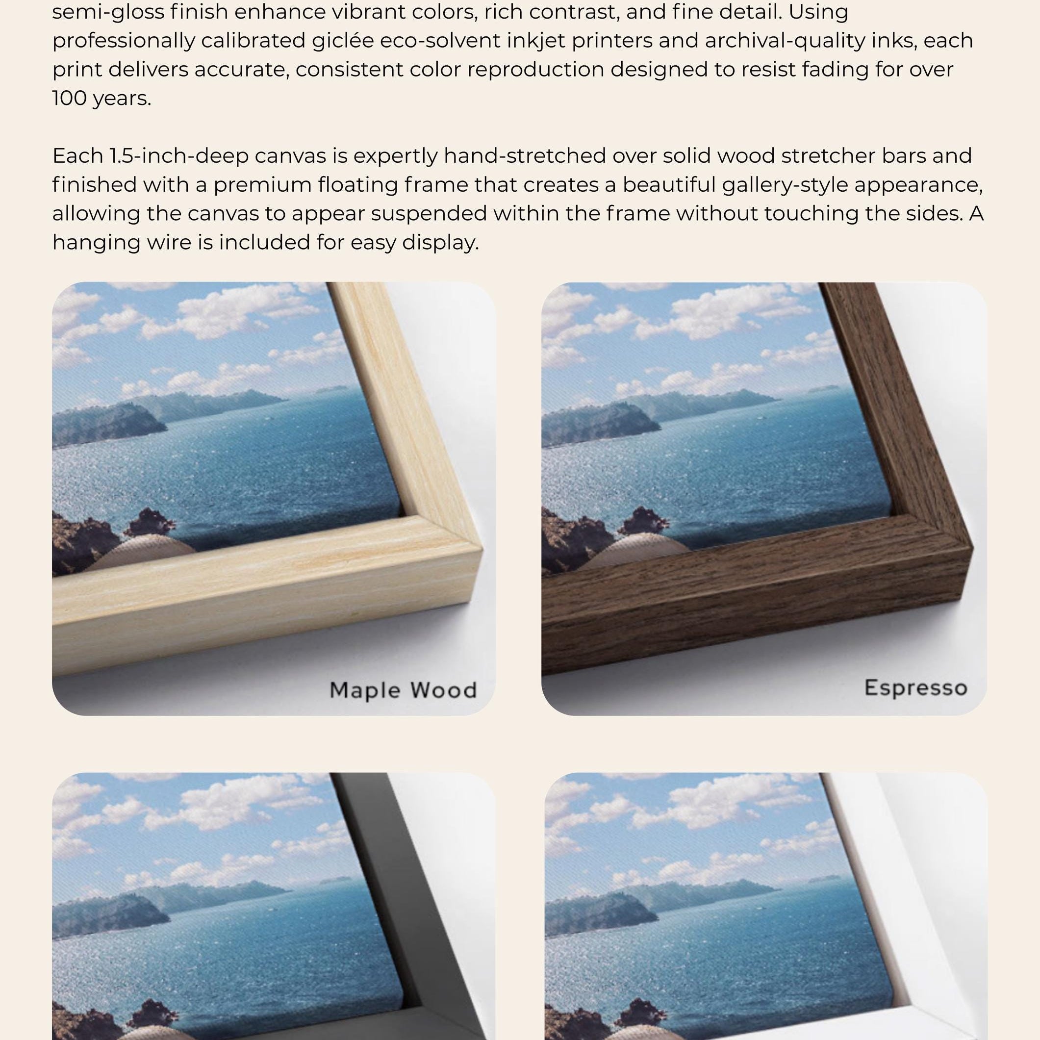 a picture frame with a picture of the ocean in it