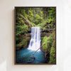 Lower South Falls at Silver Falls State Park, Oregon,  Framed Canvas Art Print