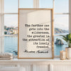 Theodore Roosevelt Wilderness Quote Print, Outdoor Wall Art, Hiking Adventure Nature Lover Cabin Decor, The Farther One Gets Into