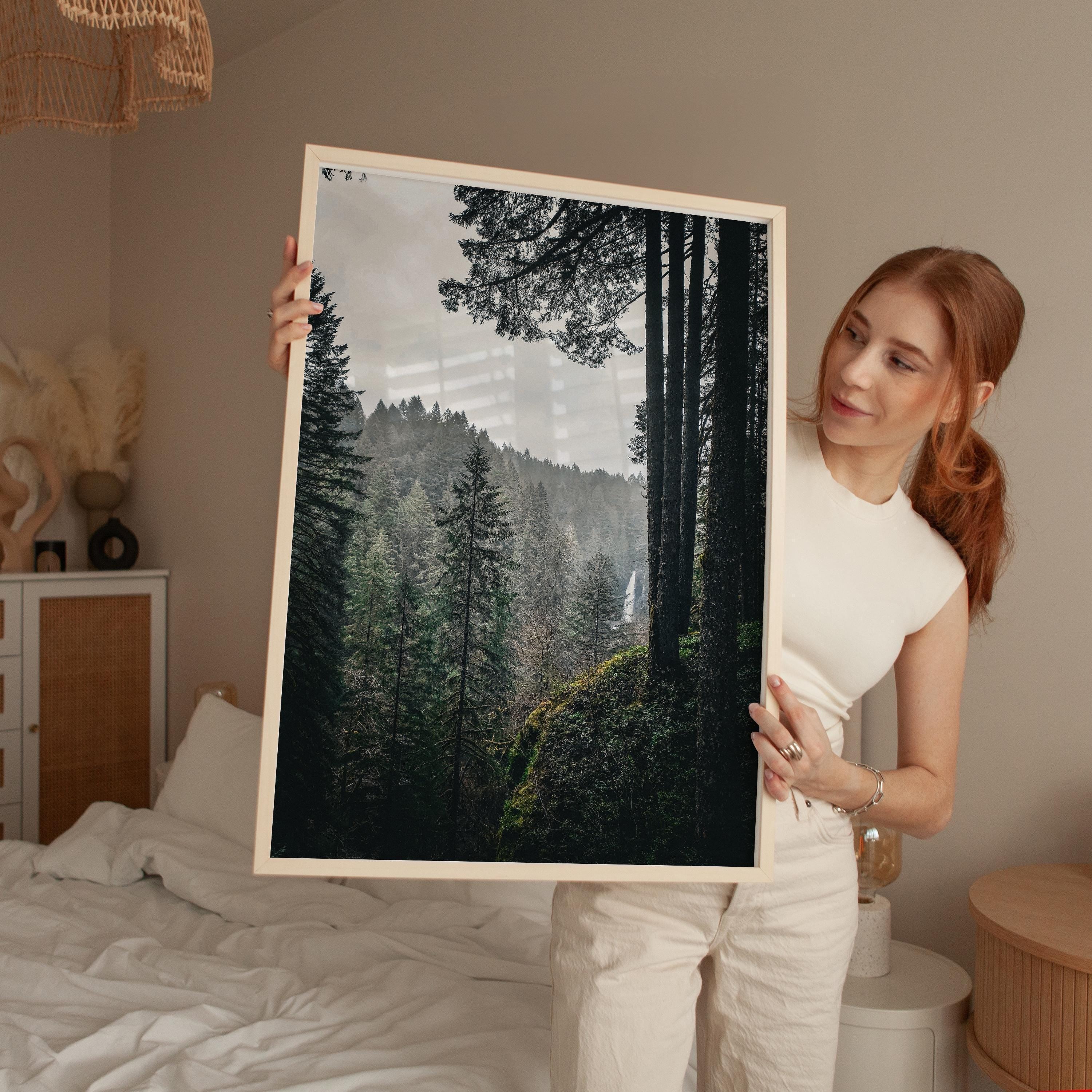 Silver Falls State Park Wall Art,  Oregon Forest Photography Print,  Moody Waterfall Landscape Décor, Pacific Northwest Nature Photo