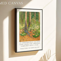 Vintage Art Print – “At Christmas Play and Make Good Cheer” – 1898 Wenckebach Forest Painting