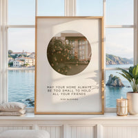 May Your Home Always Be Too Small To Hold All Your Friends,  Irish Blessing,  Typography Photo Print,  Housewarming Gift