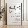 Though she be but little, she is fierce! Personalized Typography Art Print,   William Shakespeare, A Midsummer Night’s Dream