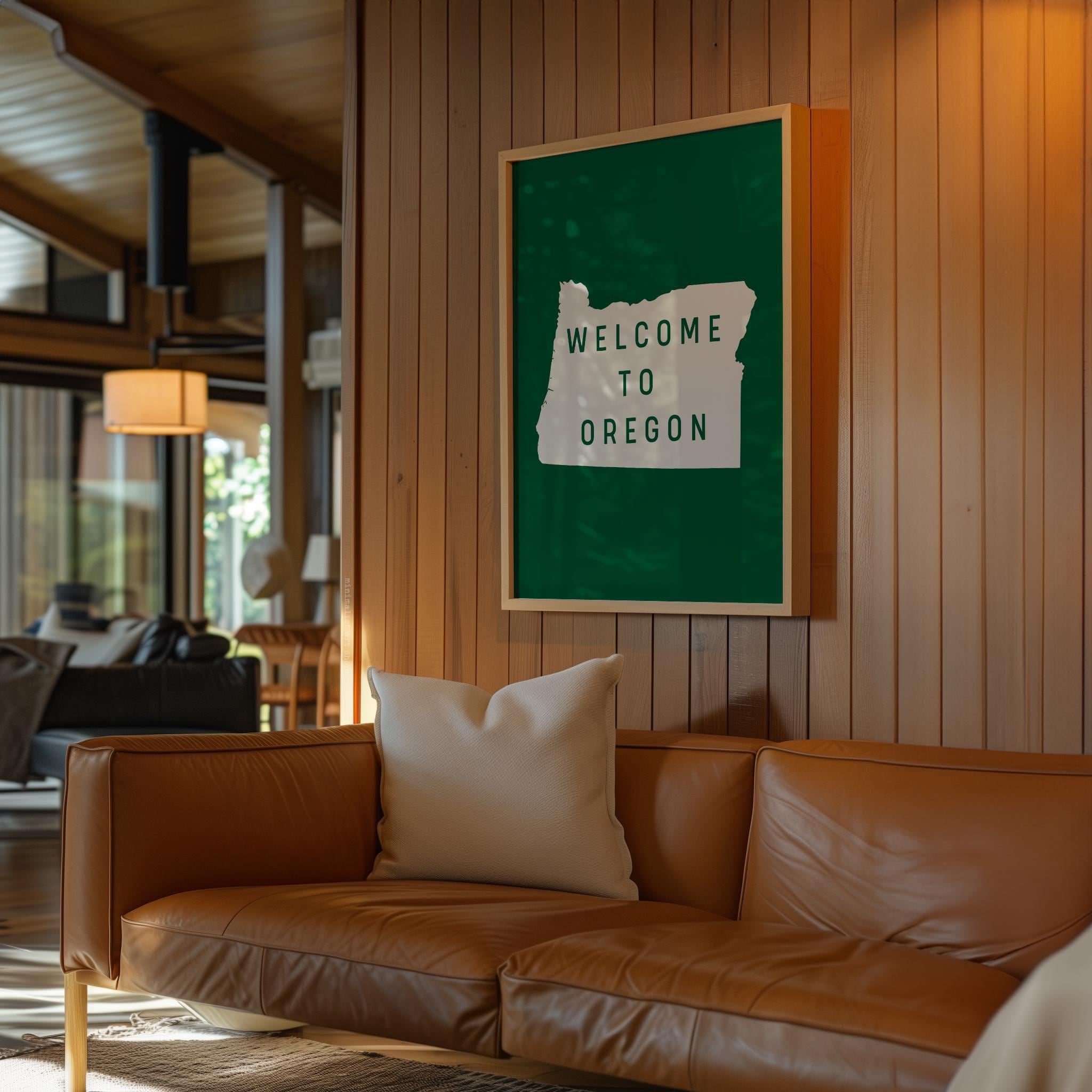 Welcome to Oregon Sign Art Print, Pacific Northwest Decor, PNW Decor, Travel Gift