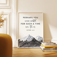 Christian Wall Art Decor, Perhaps You Were Created, Esther 4:14