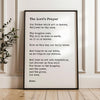 The Lord's Prayer Typography Art Print,  Our Father, Who Art In Heaven, Hallowed Be Thy Name - Matthew 6: 9-13