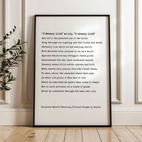 Patience Taught by Nature ,  Elizabeth Barrett Browning Poem,  Typography Art Print (1844)