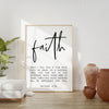 Matthew 17:20 Faith as Small as a Mustard Seed Art Print,  Religious Scripture - Bible Verse Art - Christian - Modern Wall Art