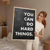 You Can Do Hard Things. Quote Typography Art Print,  Inspirational,  Fitness,  Sports,  Entrepreneur,  Gift
