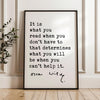 It is what you read when you don't have to that determines what you will be when you can't help it. Oscar Wilde Quote - Typography Art Print