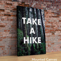 Take a Hike with Oregon Coast Trail with Sitka Spruce Trees Typography Art Print,  Gift Ideas for Nature Lovers