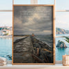When You Pass Through The Waters, Isaiah 43:2 Scripture Print, Coquille River Lighthouse Oregon Christian Wall Art