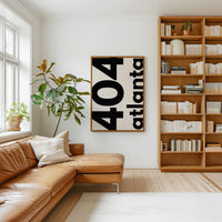 404 Atlanta Print, Area Code Wall Art, Minimalist Typography, Home Decor
