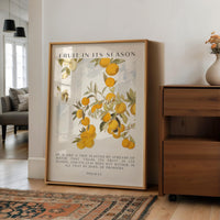 Fruit in Its Season,   He is like a tree planted by streams of water that yields its fruit in its season... Psalm 1:3,  Typography Art Print