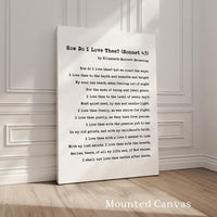 How do I love thee? Let me count the ways ,  Elizabeth Barrett Browning Poem,  Typography Art Print,  Wedding,  Anniversary,  1850