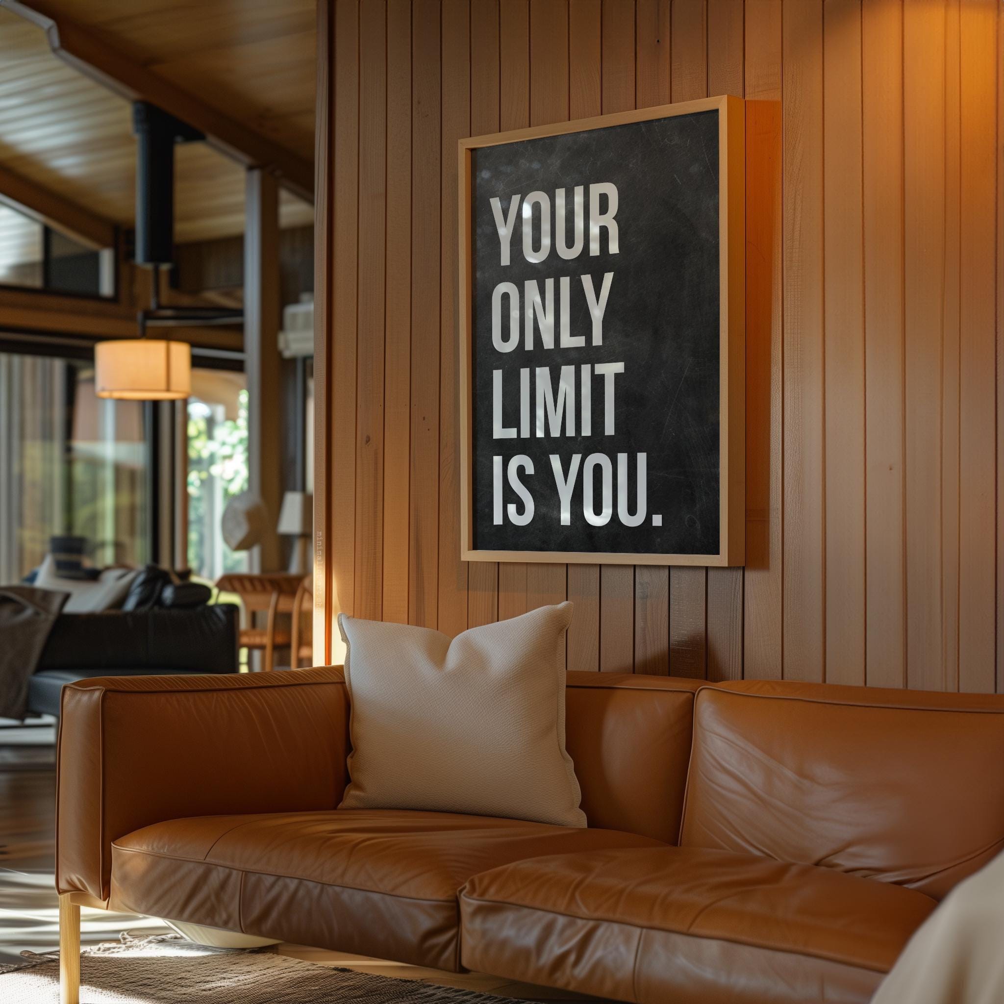 Your Only Limit Is You Print, Motivational Wall Art, Inspirational Office Decor, Home Gym