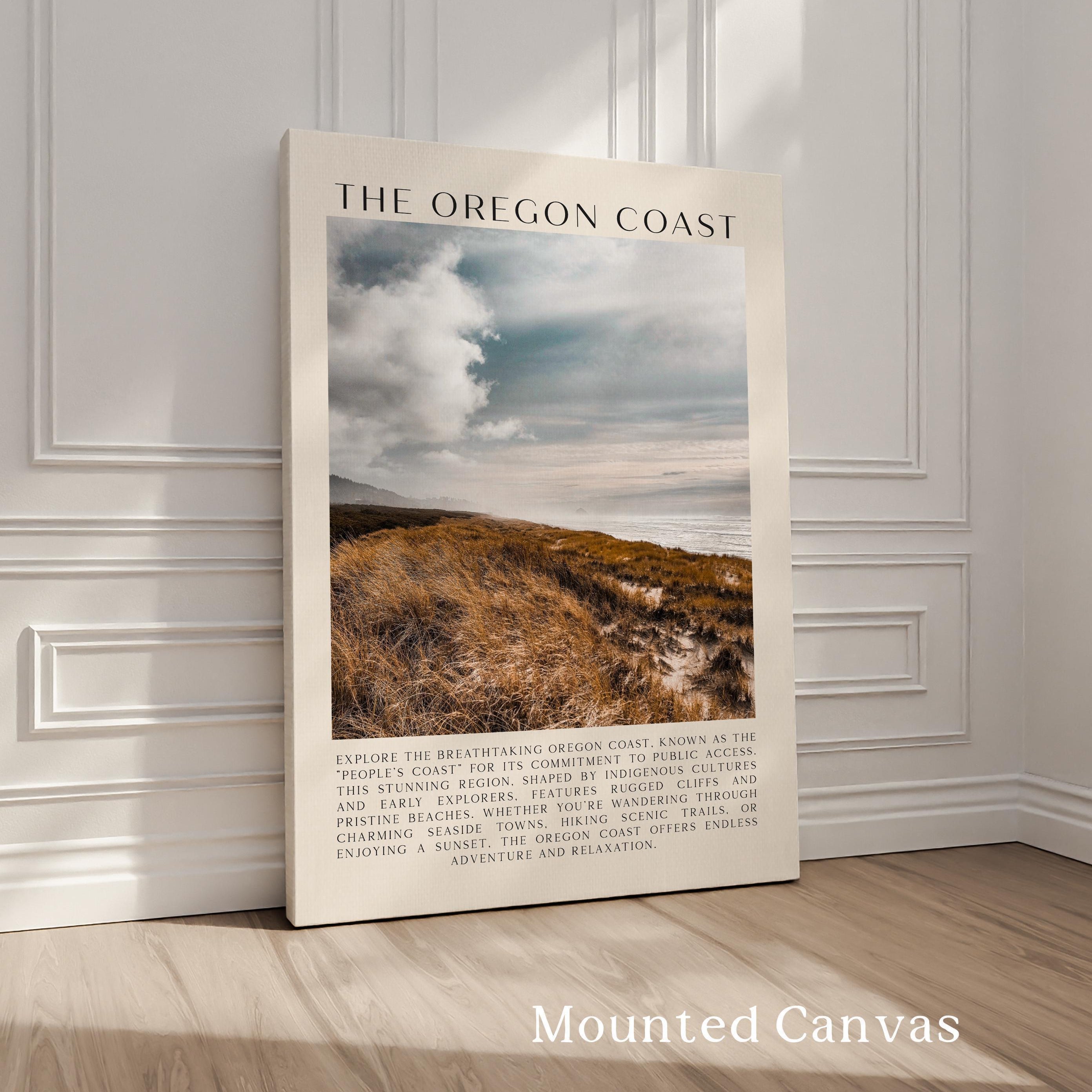 The Oregon Coast Typography Art Print,  Sitka Sedge,  Cape Kiwanda,  Photo,  Travel,  The People's Coast