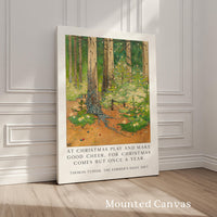 Vintage Art Print – “At Christmas Play and Make Good Cheer” – 1898 Wenckebach Forest Painting