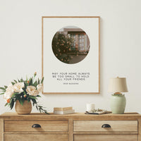 May Your Home Always Be Too Small To Hold All Your Friends,  Irish Blessing,  Typography Photo Print,  Housewarming Gift