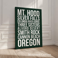 Oregon Natural Wonders Wall Art, Mt Hood, Silver Falls, Cannon Beach Travel Decor, PNW