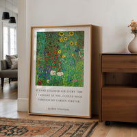Alfred Tennyson Quote, If I Had a Flower, Romantic Flower Wall Art