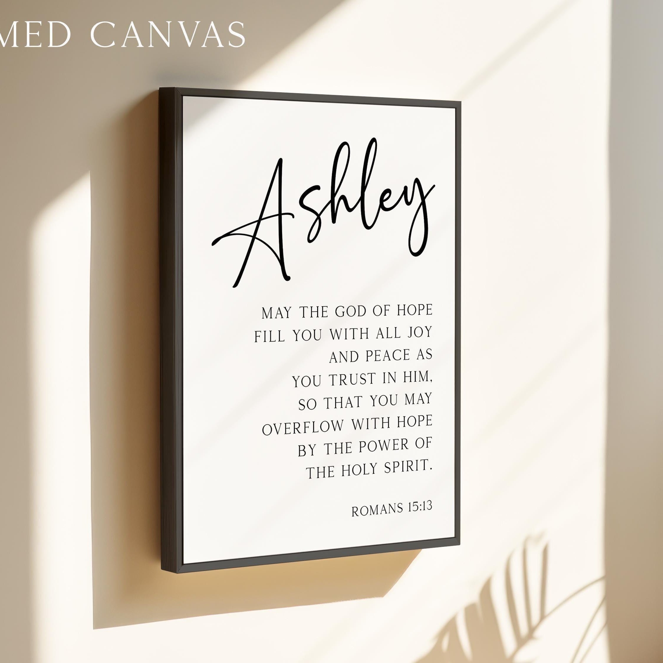 May the God of Hope,  Romans 15:13,  Personalized Typography Art Print