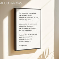 Hope Is The Thing With Feathers,  Emily Dickinson Poem,  Typography Art Print