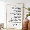 Charles Spurgeon Quote,  Don't you know that day dawns after night, showers displace drought ... for God will not fail you! Art Print