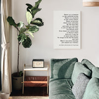 Lord Byron Quote,  There is a pleasure in the pathless woods. Low Profile Mounted Canvas Typography Art Print (1818)