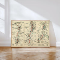 Oregon Skyline Trail: Vintage Trail Map Art Print,  1936 US Forest Service