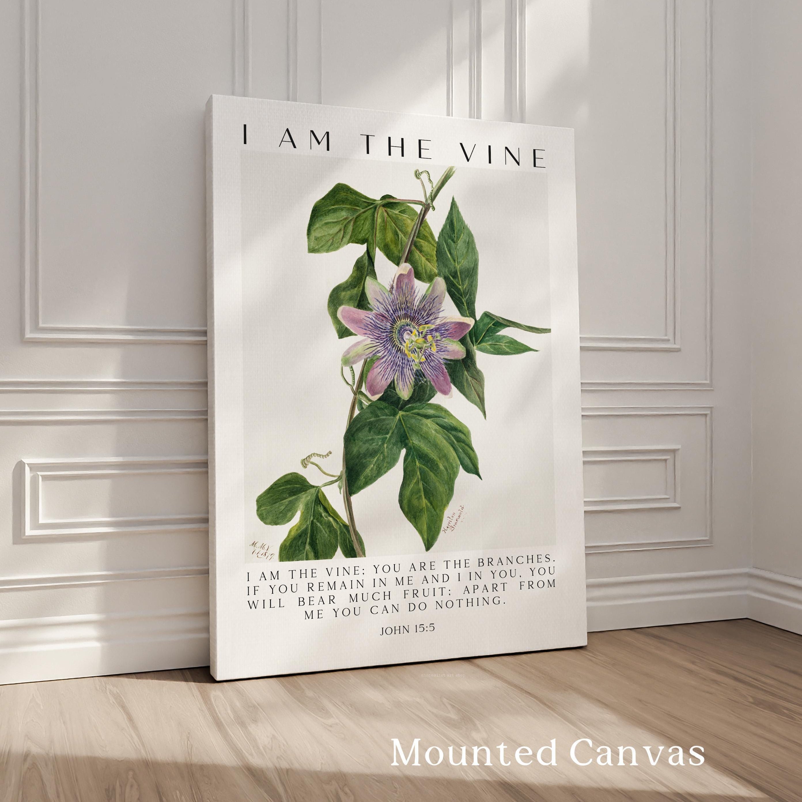 I Am The Vine,  You Are the Branches,  Mary Walcott Maypop,   John 15:5,  Art Print