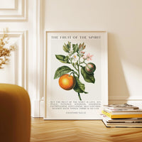 Fruit of the Spirit, Is Love, Joy, Peace, Patience, Kindness,  Galatians 5:22-23, Art Print