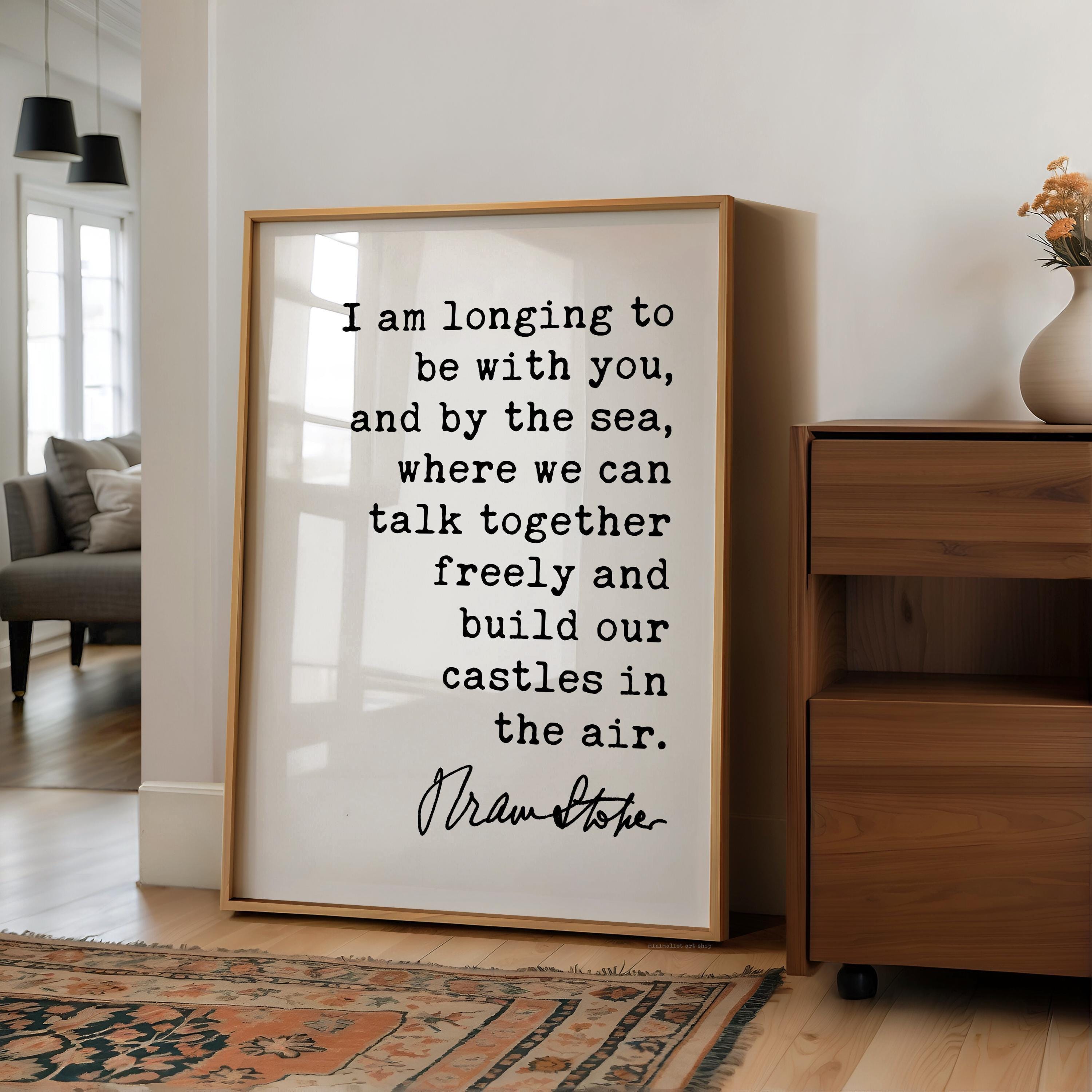 Bram Stoker Dracula Quote Print – I Am Longing to Be With You Printable Download Wall Art
